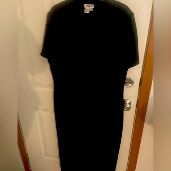 Talbots Vintage (Size 16) Black Button-down Career Office Midi Dress - Picture 4 of 12